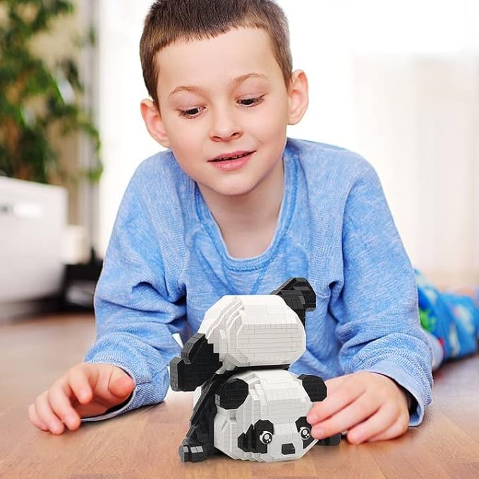 Panda Animal Building Sets, Upside Down Panda Micro Bricks Building Kit (1325 PCS)