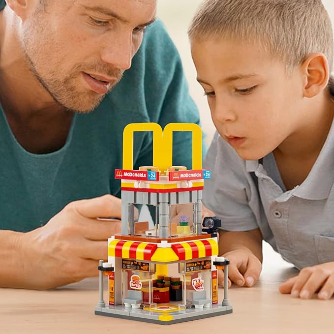 City Street View Burger Shop Building Set (244PCS)