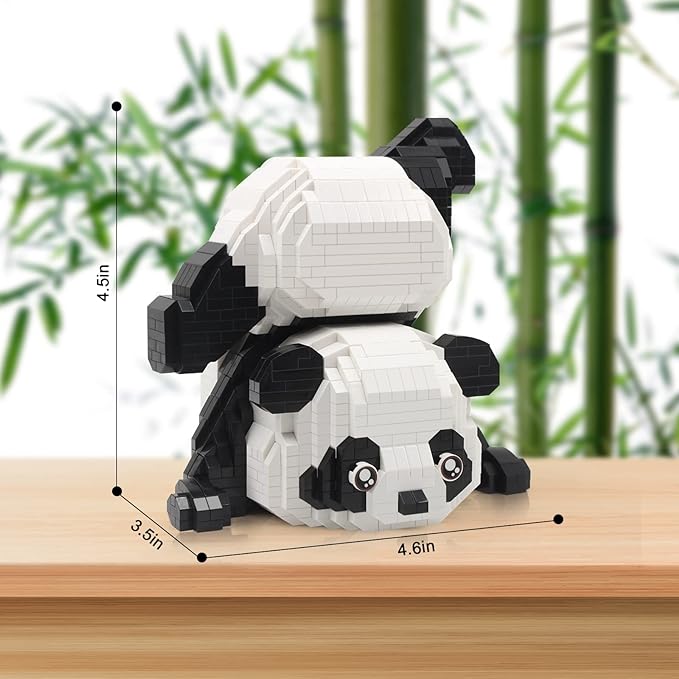 Panda Animal Building Sets, Upside Down Panda Micro Bricks Building Kit (1325 PCS)