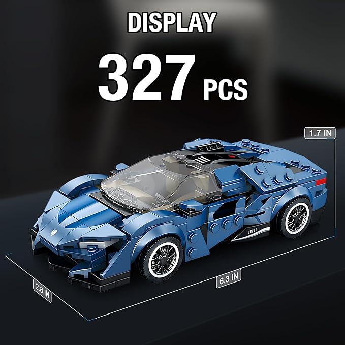 MOC Racing Sports Car Building Blocks Set, Super Vehicle Building Kits (327 PCS)