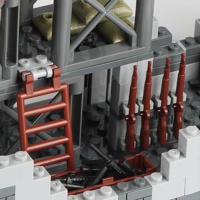 Military Base Building Block Set, WW2 Army Mini War Accessories Kits