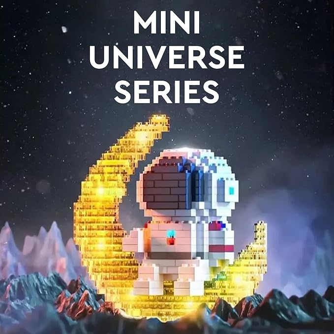 Astronaut Mini Building Sets for Adults, Micro Blocks Cool Small Toys Building Kit (388 PCS)