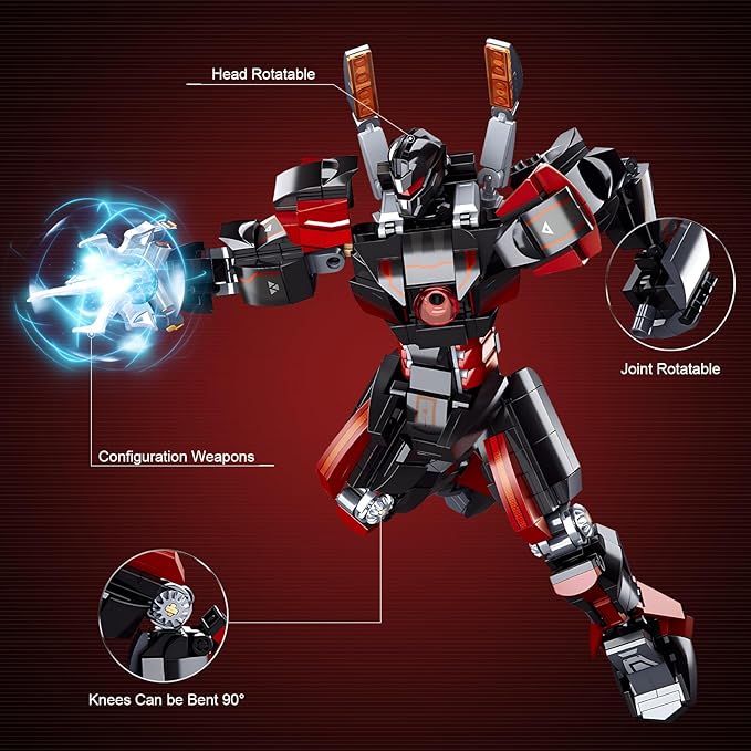 Dark Robot Model Building Kit with 2 Multiple Weapons (585 PCS)