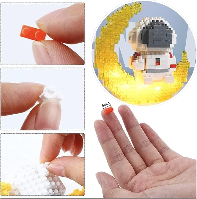 Astronaut Mini Building Sets for Adults, Micro Blocks Cool Small Toys Building Kit (388 PCS)