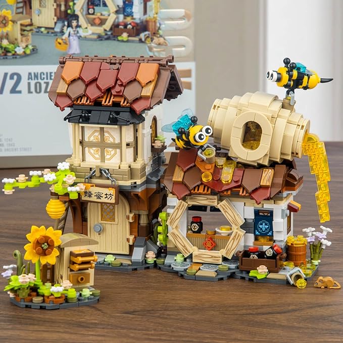 Honey Workshop Mini Building Set, NOT Compatible with Classic Bricks (1242 PCS)