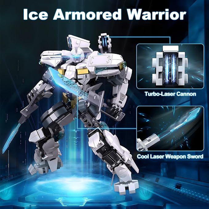 Ice Warrior Mech Building Set, Cool City Protector Battle Model Set (561 PCS)