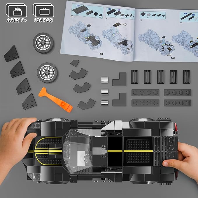 Racing Car Building Blocks Sets, Buildable Supercar Model Building Blocks Toy (339 PCS)
