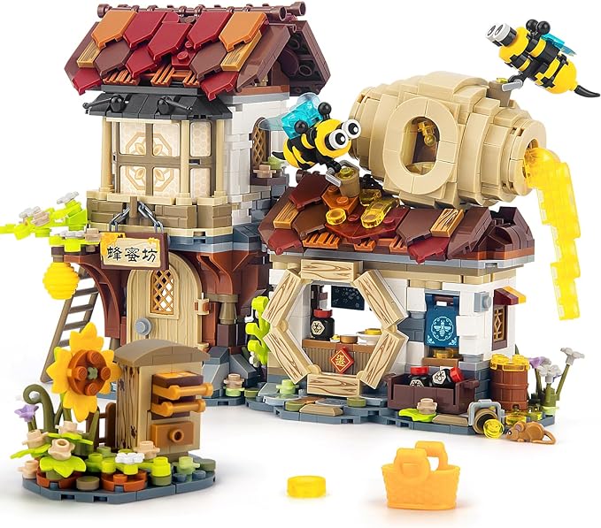 Honey Workshop Mini Building Set, NOT Compatible with Classic Bricks (1242 PCS)