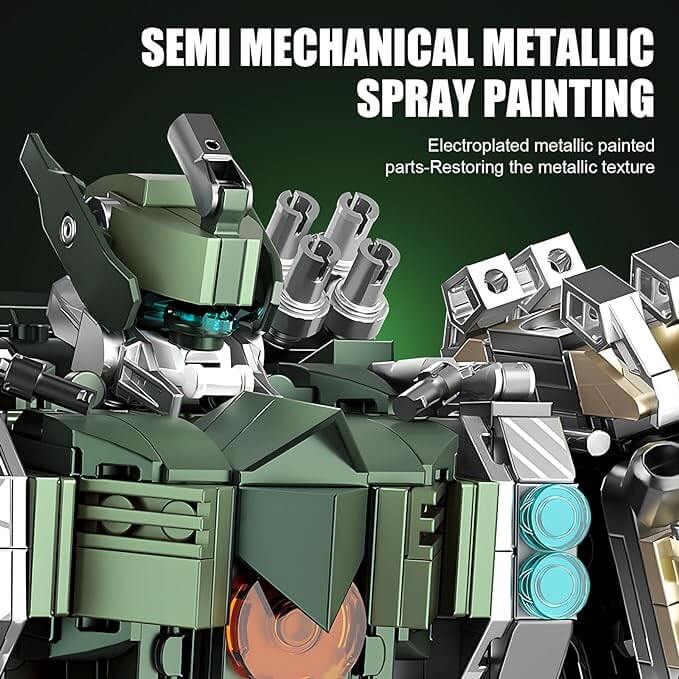 Mech Building Blocks Set,Motorized Robot Model Building Kit with Multiple Weapons (1403 PCS)