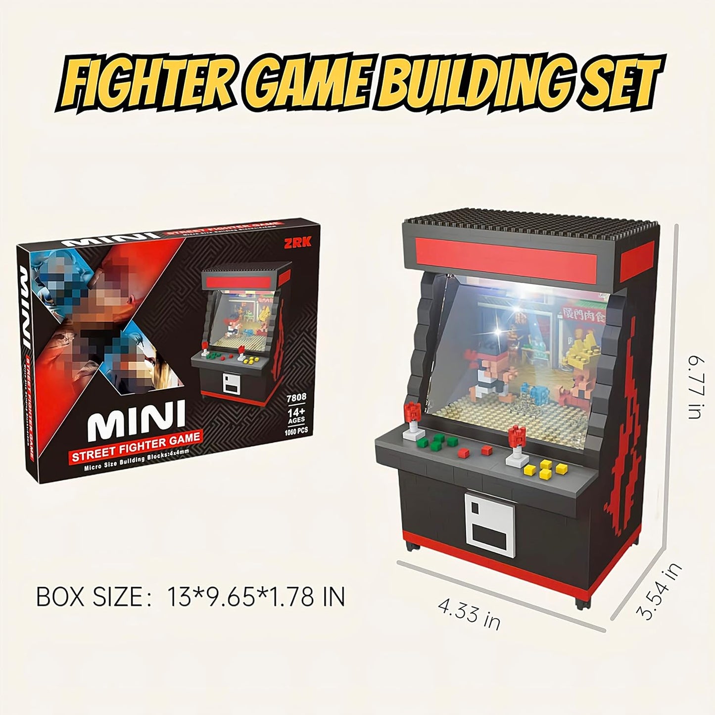 Fighter Game Micro Blocks Set for Ages 12+, Compatible with Nano(1060 Pieces)