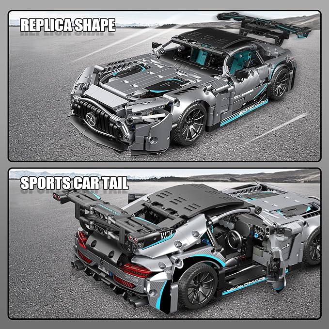 Racing Car Building Kit for Adults,1:14 MOC Super Sports Car Building Blocks Sets (1466 PCS)