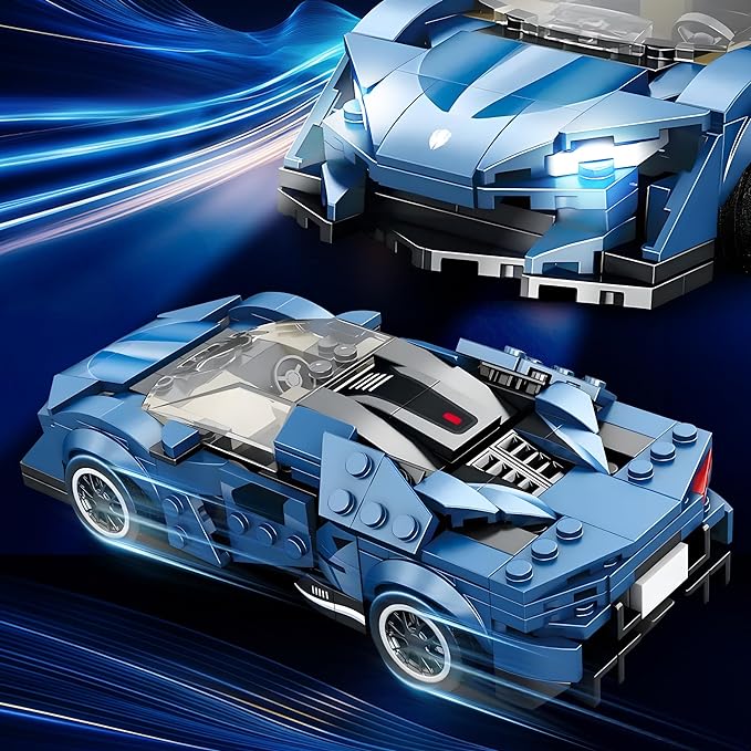 MOC Racing Sports Car Building Blocks Set, Super Vehicle Building Kits (327 PCS)