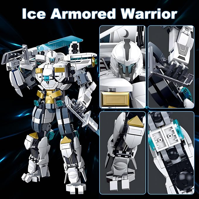 Ice Warrior Mech Building Set, Cool City Protector Battle Model Set (561 PCS)