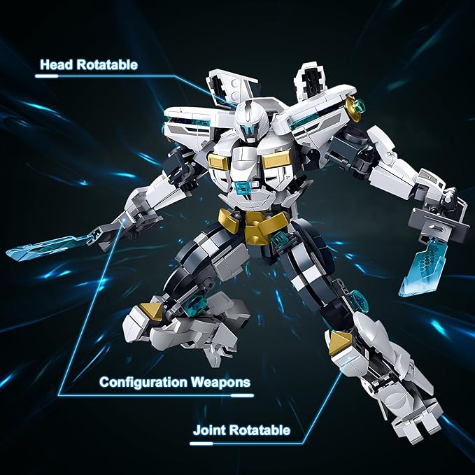 Ice Warrior Mech Building Set, Cool City Protector Battle Model Set (561 PCS)