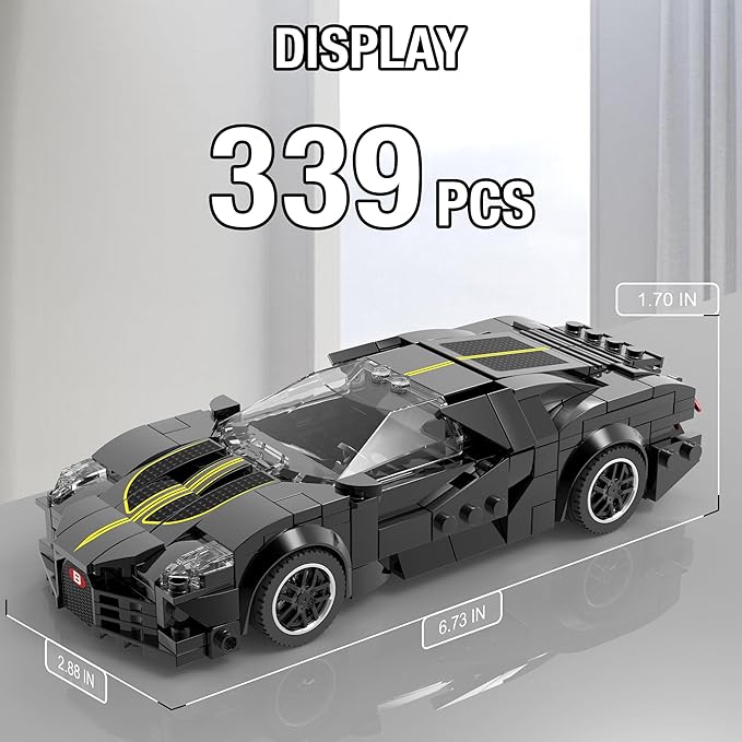 Racing Car Building Blocks Sets, Buildable Supercar Model Building Blocks Toy (339 PCS)