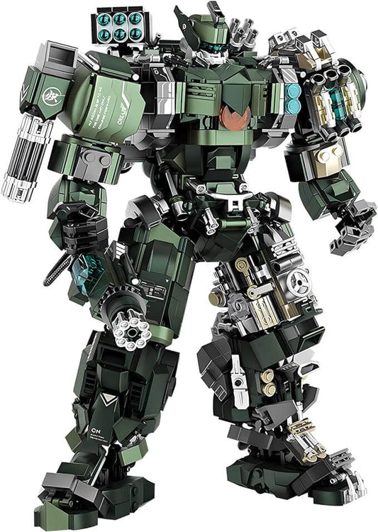 Mech Building Blocks Set，Motorized Robot Model Building Kit with Multiple Weapons (1403 PCS)