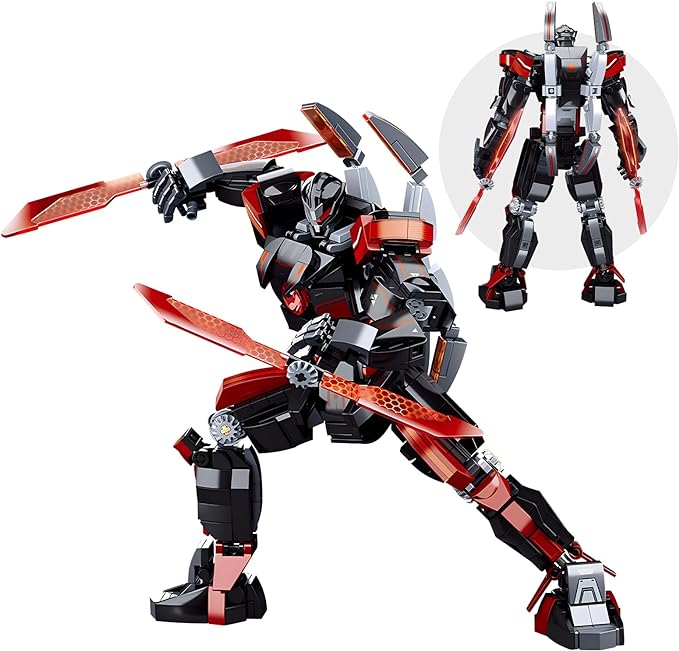 Dark Robot Model Building Kit with 2 Multiple Weapons (585 PCS)