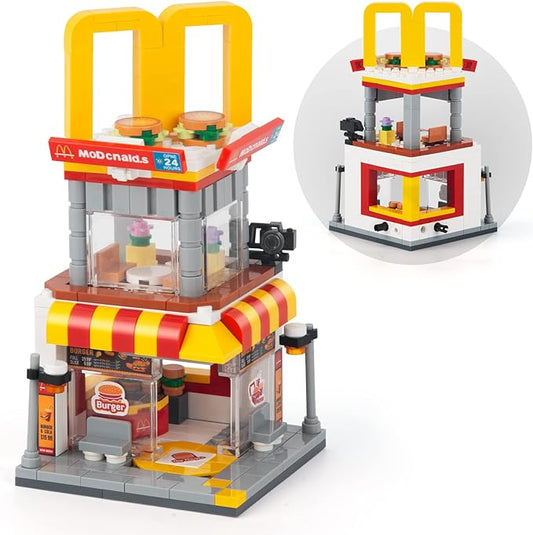 City Street View Burger Shop Building Set (244PCS)