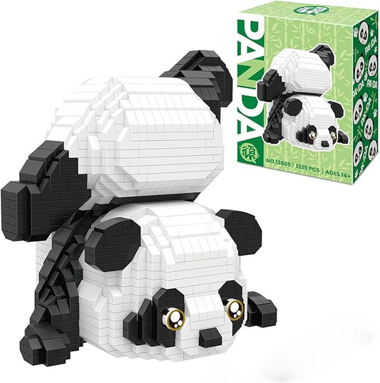 Panda Animal Building Sets, Upside Down Panda Micro Bricks Building Kit (1325 PCS)