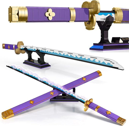 Anime Cosplay Swords Building Set, Purple Enma Zoro Sword (936 PCS)