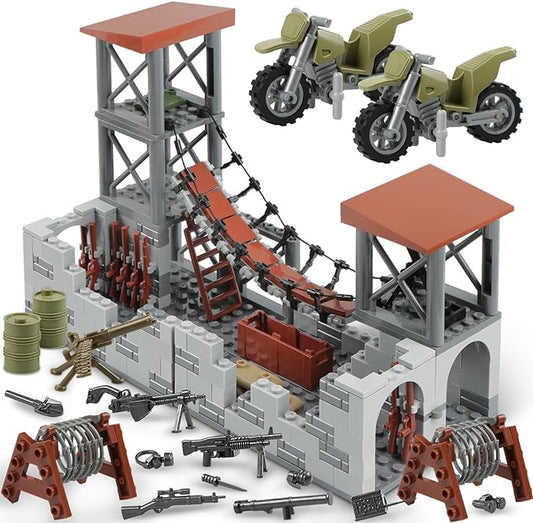 Military Base Series Small Suspension Building Set, DIY Defence Base Block Toy for Kids 8+