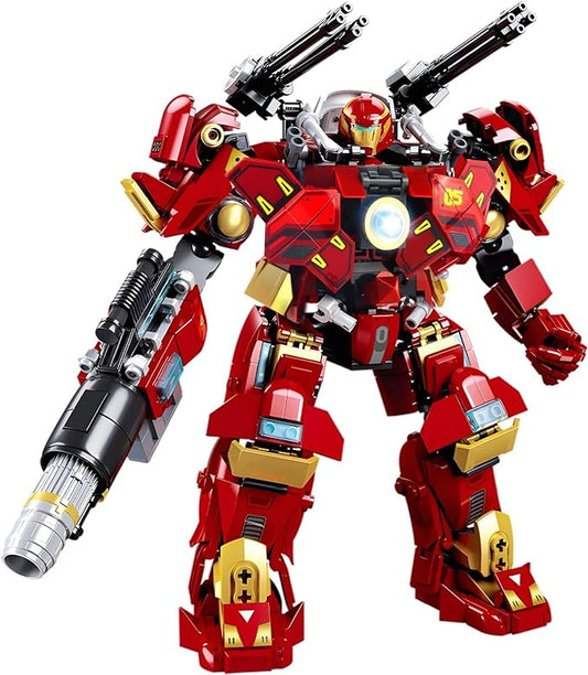 Mech Robot Transforming Building Blocks Se,City Warrior Justice Hero Soldier Mech Model Building Kit