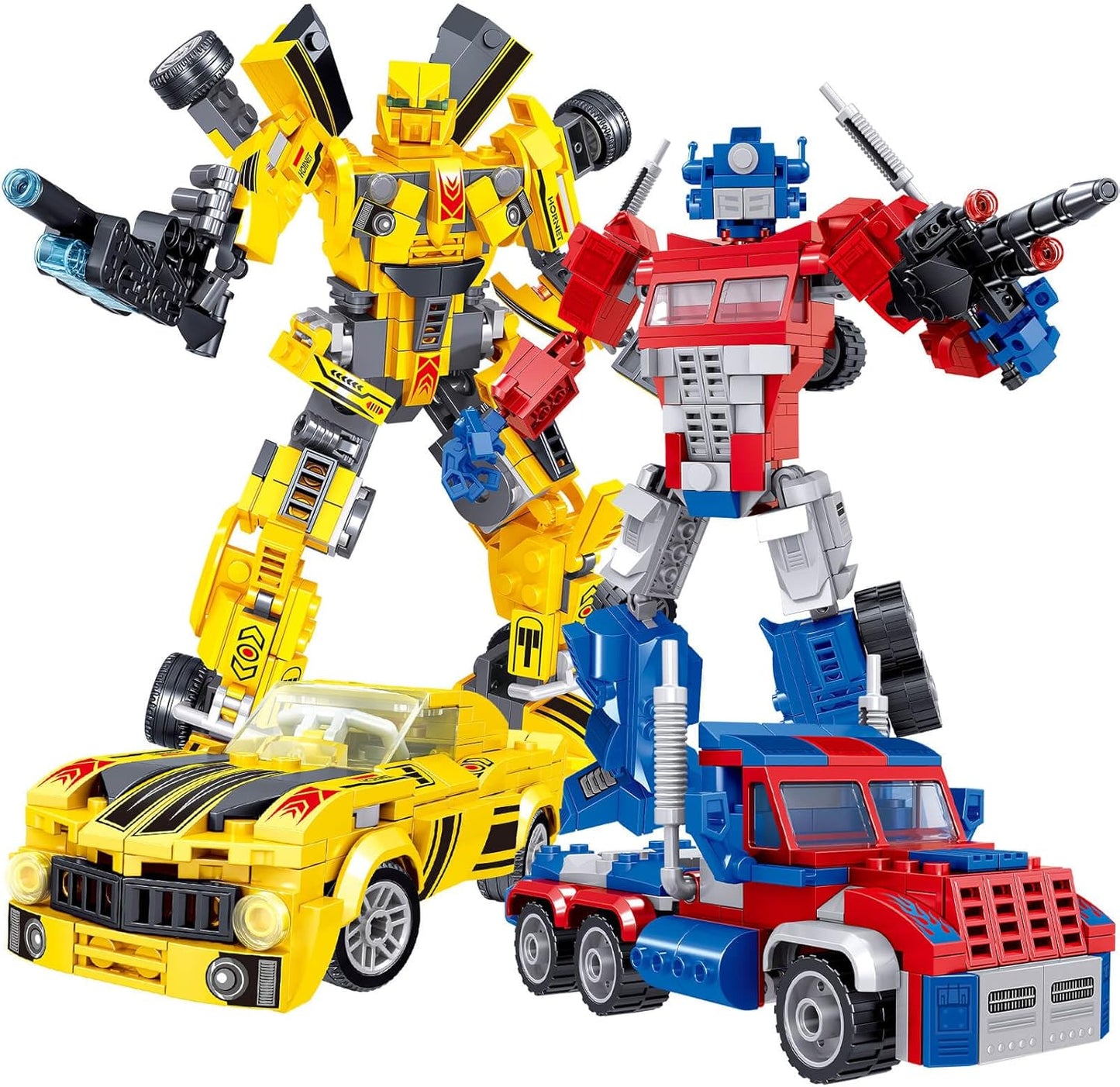 Transforming Building Set, Collectible 2in1 Transformation Robot and Truck Building Block Set