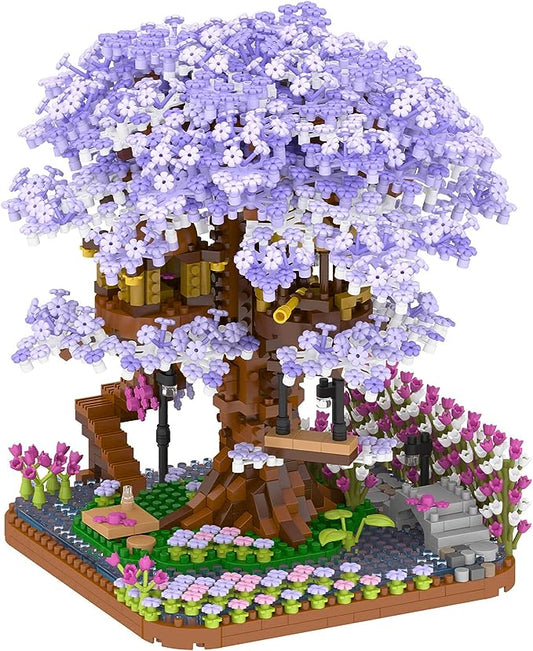 Cherry Blossom Bonsai Tree Micro Building Set,Flowers House Mini Bricks Building Kit (2200 PCS)