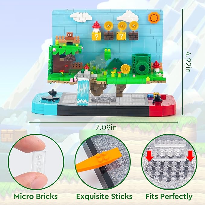 Super Game Building Sets, 3D Anime Scene Model (1256 PCS)