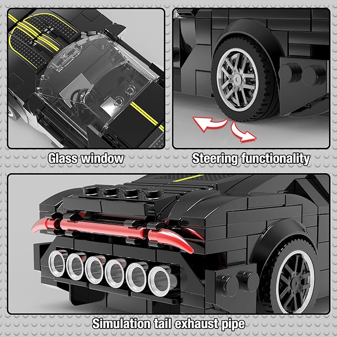 Racing Car Building Blocks Sets, Buildable Supercar Model Building Blocks Toy (339 PCS)