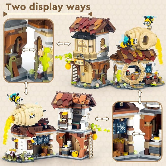 Honey Workshop Mini Building Set, NOT Compatible with Classic Bricks (1242 PCS)