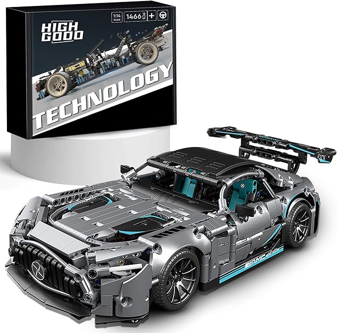 Racing Car Building Kit for Adults,1:14 MOC Super Sports Car Building Blocks Sets (1466 PCS)